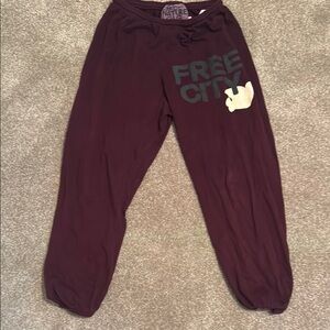 FREECITY Maroon Sweatpants
